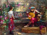 Cao Yong GIRL WITH MUSICIAN painting